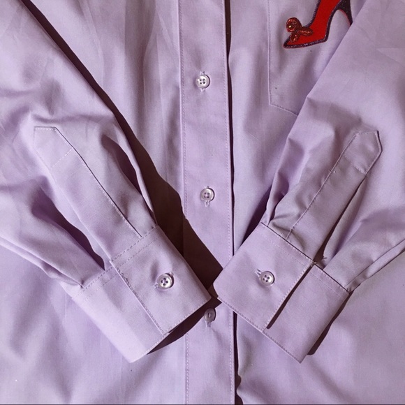 Rare 1990’s Foxcroft lavender button down, size 6 - Picture 4 of 8